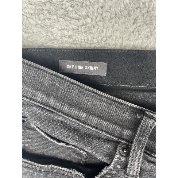 TORRID PREMIUM Sky High Skinny Stretch Black Denim Ankle Jeans Plus Sz 20R - Picture 2 of 7